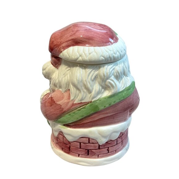 Vintage World Bazaars Christmas Santa Claus Ceramic Cookie Jar - Picture 5 of 14